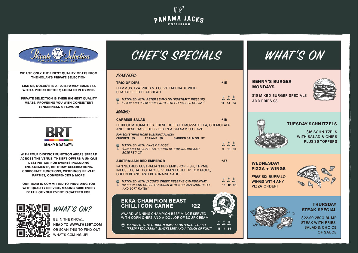 Panama Jacks Restaurant & Grill Brisbane Northside Bracken Ridge Tavern